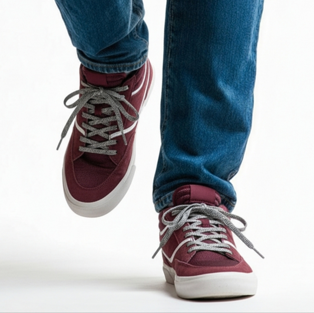 Airwalk Sneakers Maroon‎ Size 10.5 Freestyle Mids Mens Shoes